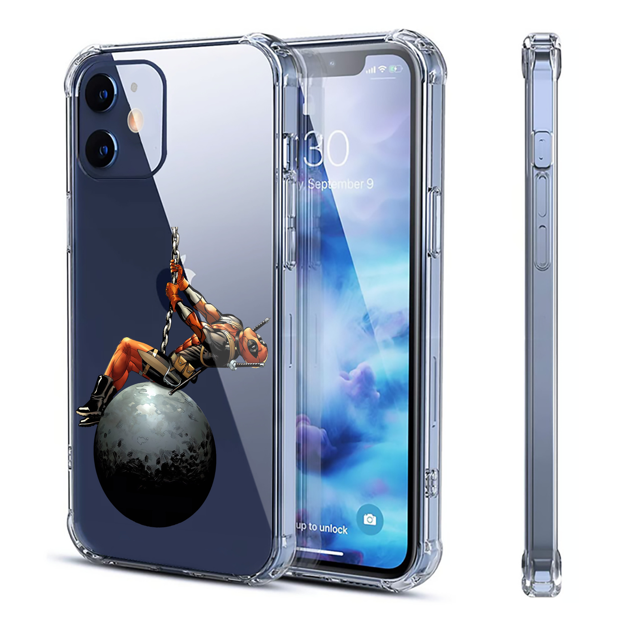 （画像用） Deadpool デッドプール 【iPhone 12シリーズ対応】透明スマホケース（クリアソフトケース）